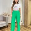 Calça Feminina com Bolsos Isabella Verde - Fernanda Ramos Store