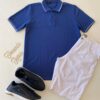 Camiseta Polo Essencial Slim Ogochi Azul 3939 - Fernanda Ramos Store