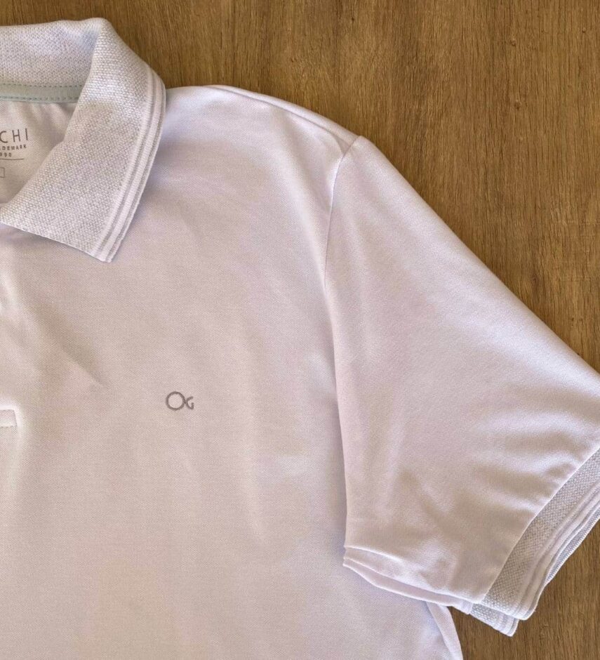 Camiseta Polo Essencial Slim Ogochi Branca 0001 - Fernanda Ramos Store