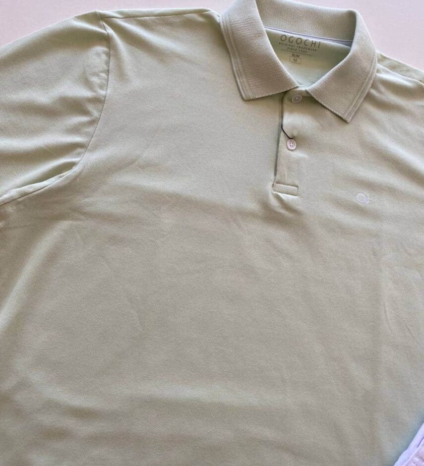 Camiseta Polo Essencial Slim Ogochi Verde 0031 - Fernanda Ramos Store