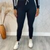 Conjunto Calça e Blusa Manga Longa Canelado Luiza Preto - Fernanda Ramos Store