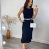 Conjunto Feminino Jade Regata e Saia Midi Preto - Fernanda Ramos Store