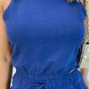 Conjunto Moletinho Calça e Cropped Isis Azul Marinho - Fernanda Ramos Store