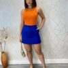 Cropped Alongado Modal com Aplicações Mari Laranja - Fernanda Ramos Store