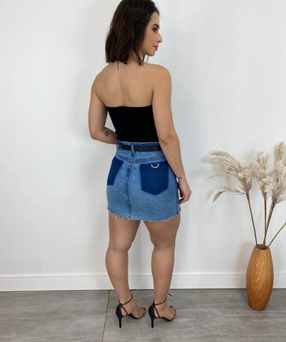 Cropped Feminino Modal Tomara que Caia com Aplicações Preto - Fernanda Ramos Store