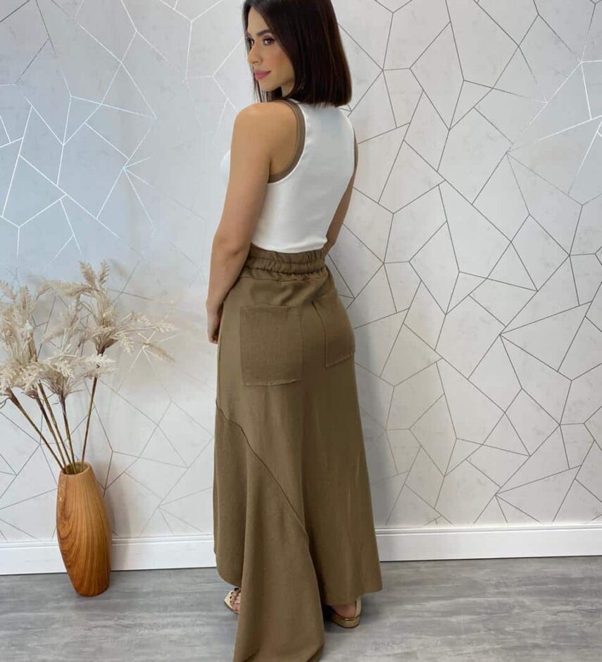 Cropped Feminino sem Bojo Maya Detalhes Terra Off White - Fernanda Ramos Store