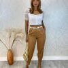 Cropped Feminino sem Bojo Tule com Guipir Branco - Fernanda Ramos Store