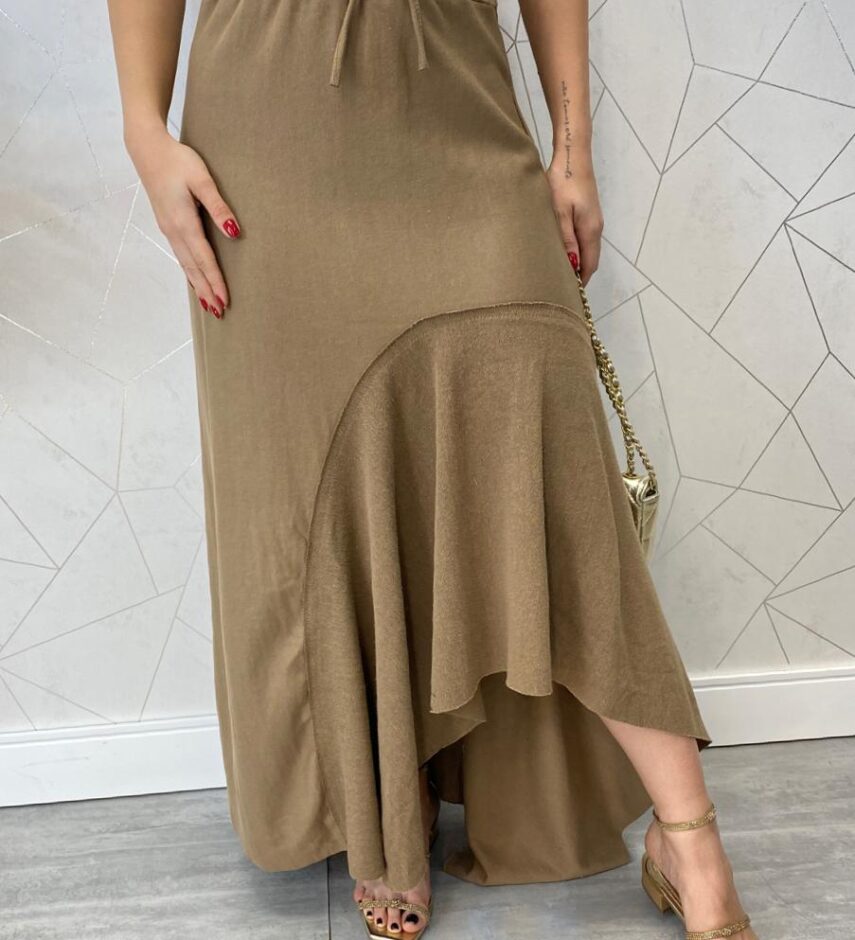 Saia Midi Feminina Moletom Stella Terra - Fernanda Ramos Store