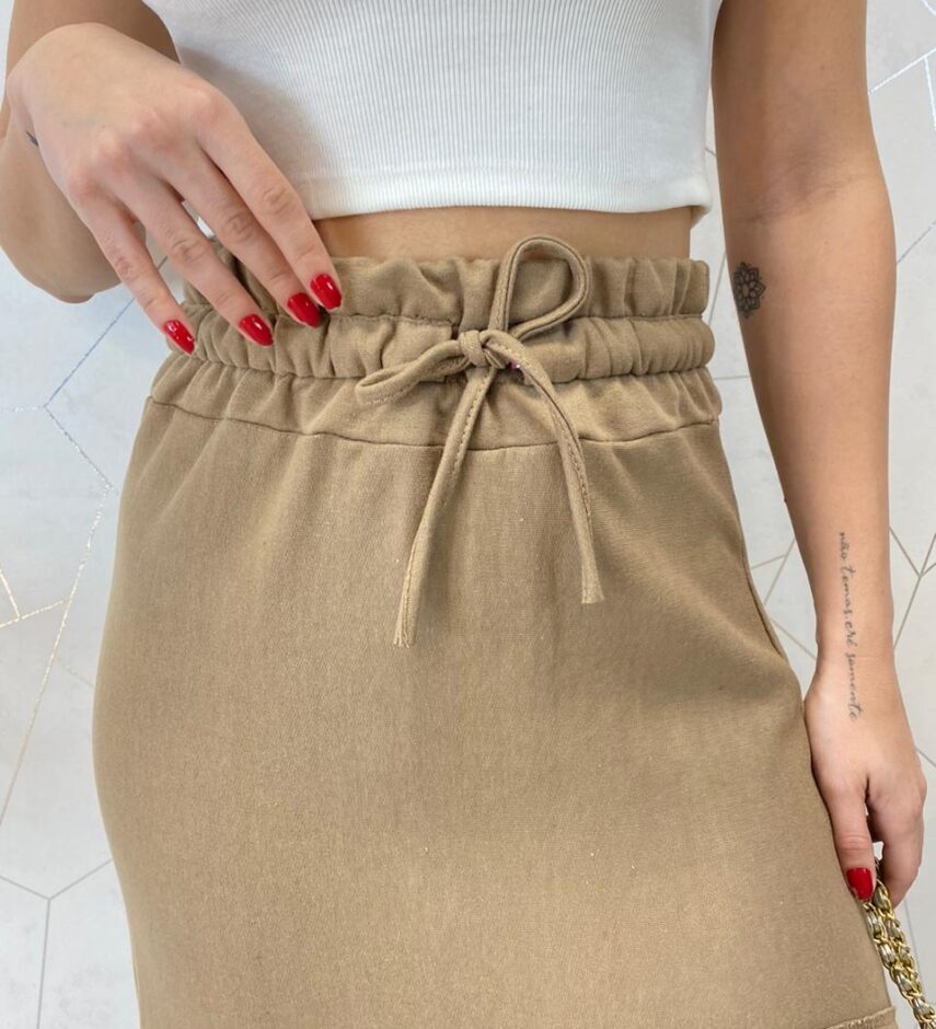 Saia Midi Feminina Moletom Stella Terra - Fernanda Ramos Store