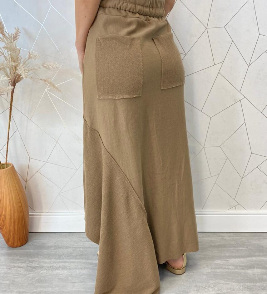 Saia Midi Feminina Moletom Stella Terra - Fernanda Ramos Store