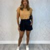 Short Feminino Jéssica com Amarração Preto - Fernanda Ramos Store