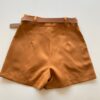 Short Saia Feminino Alfaiataria Luna com Cinto Marrom - Fernanda Ramos Store