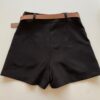 Short Saia Feminino Alfaiataria Luna com Cinto Preto - Fernanda Ramos Store