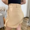 Short Saia Feminino Alfaiataria Maitê Bege - Fernanda Ramos Store