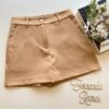 Short Saia Feminino Alfaiataria Sarah Bege - Fernanda Ramos Store