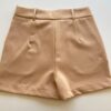 Short Saia Feminino Alfaiataria Sarah Bege - Fernanda Ramos Store