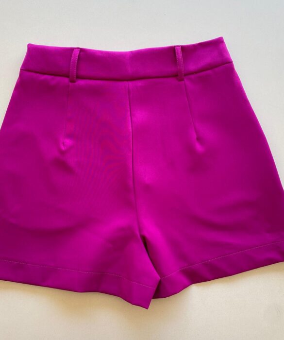 Short Saia Feminino Alfaiataria Sarah Fúcsia - Fernanda Ramos Store