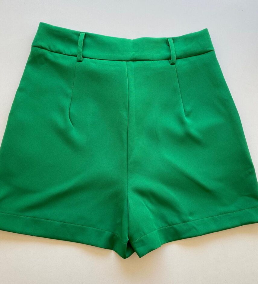 Short Saia Feminino Alfaiataria Sarah Verde - Fernanda Ramos Store