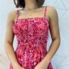 Vestido Longo sem Bojo Carla com Lastex Estampado Pink - Fernanda Ramos Store