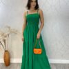 Vestido Longo sem Bojo Carla com Lastex Verde - Fernanda Ramos Store