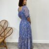 Vestido Longo sem Bojo Lavínia com Lastex Estampado Azul - Fernanda Ramos Store