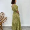 Vestido Longo sem Bojo Lavínia com Lastex Estampado Verde - Fernanda Ramos Store