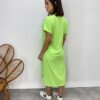 Vestido Midi Manga Curta Alice com Bolsos Verde Lima - Fernanda Ramos Store