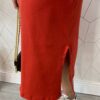 Vestido Midi Manga Curta Alice com Bolsos Terracota - Fernanda Ramos Store