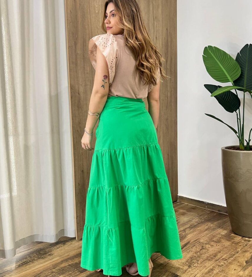Blusa Feminina Juliana Detalhe em Laise Bege - Fernanda Ramos Store