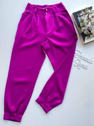 Calça Feminina Alice 2 Botões Fúcsia - Fernanda Ramos Store