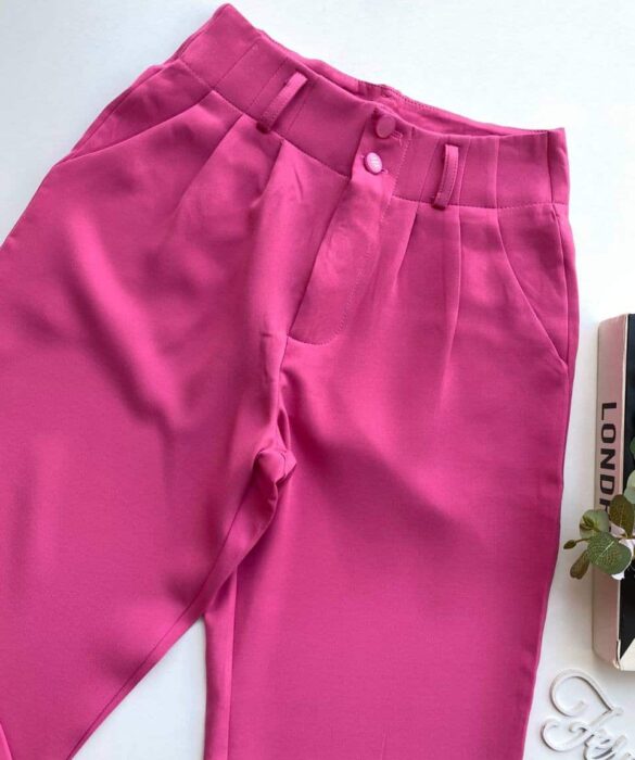 Calça Feminina Alice 2 Botões Rosa - Fernanda Ramos Store