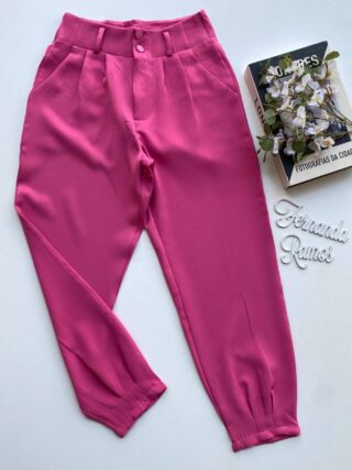 Calça Feminina Alice 2 Botões Rosa - Fernanda Ramos Store