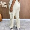 Calça Feminina Parachute Cargo Sarja Bege - Fernanda Ramos Store