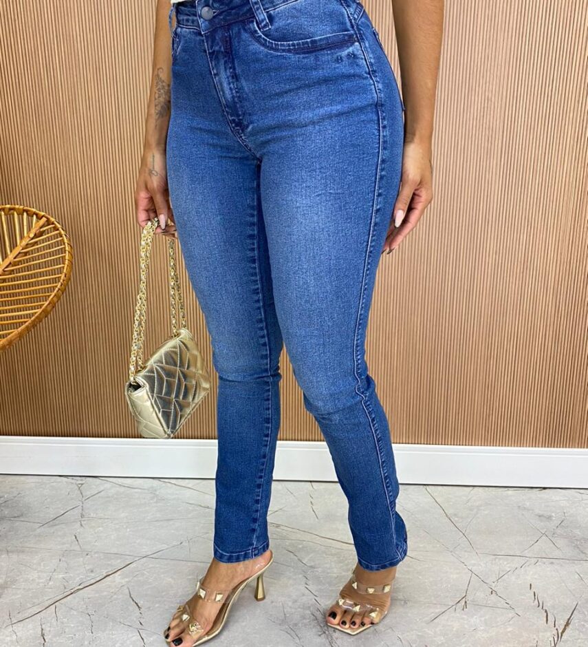 Calça Jeans Feminina Skinny Brenda Escura - Fernanda Ramos Store