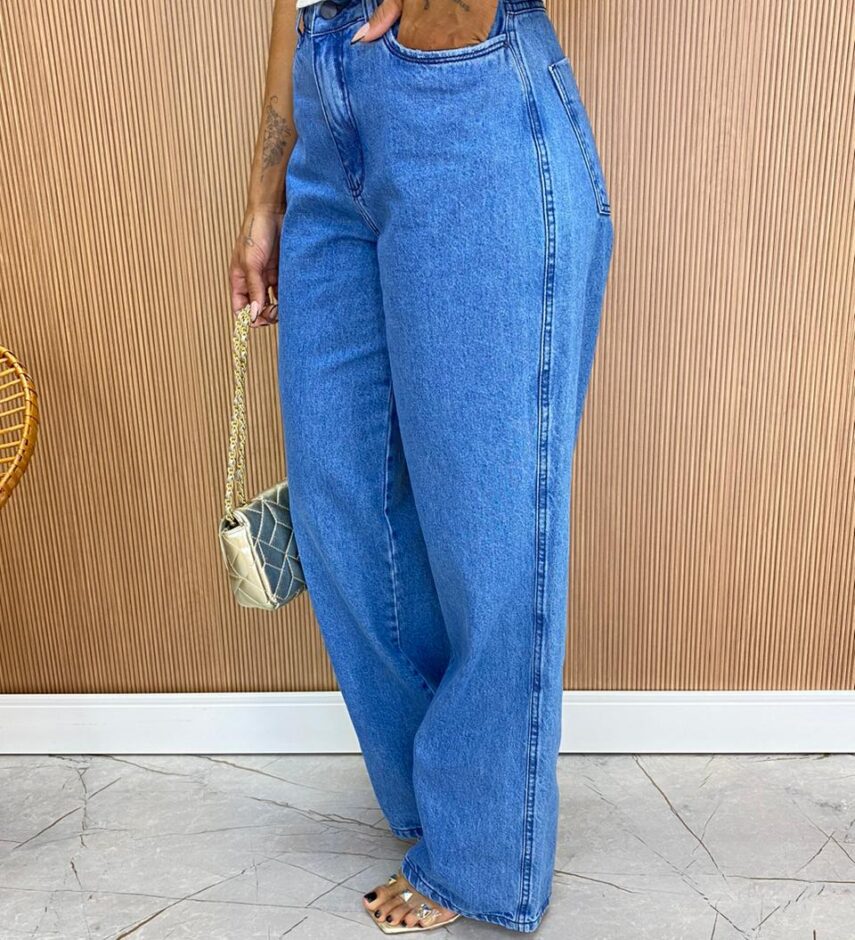 Calça Jeans Feminina Wide Leg Doris - Fernanda Ramos Store