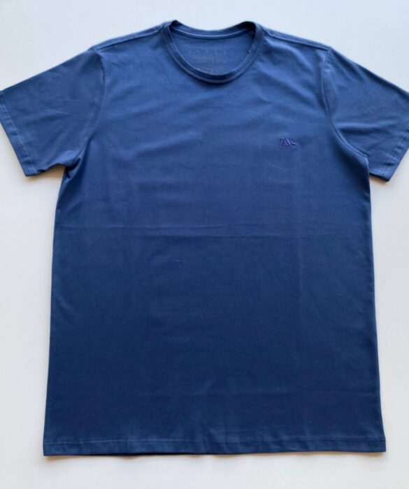 Camiseta Masculina Azul Marinho Basic Ocass - Fernanda Ramos Store