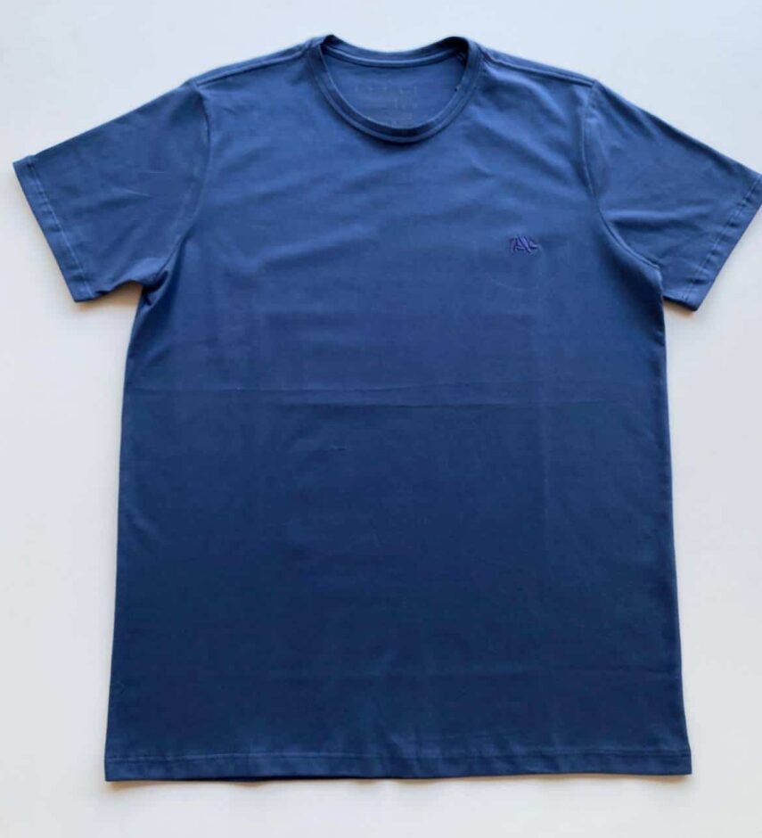 fernandaramosstore com br Camiseta Masculina Azul Marinho Basic Ocass Plus Size 2