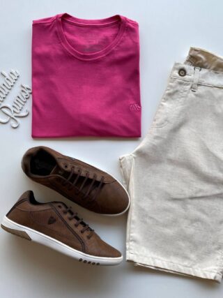 Camiseta Masculina Basic Ocass Pink - Fernanda Ramos Store