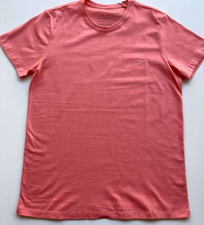 Camiseta Masculina Basic Ocass Salmão - Fernanda Ramos Store