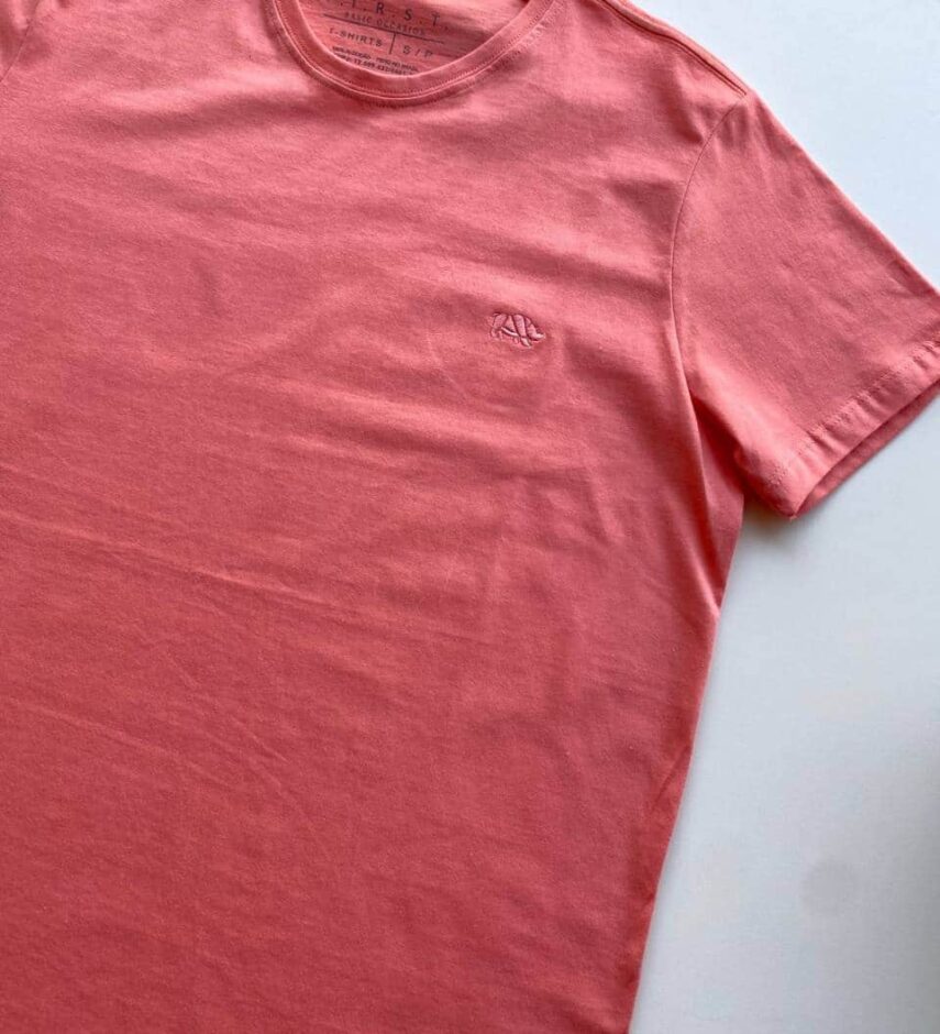 Camiseta Masculina Basic Ocass Salmão - Fernanda Ramos Store