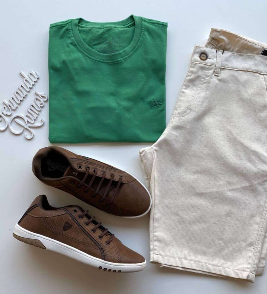 Camiseta Masculina Verde Amazônia Basic Ocass Cor 16 - Fernanda Ramos Store
