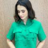 Conjunto Feminino Alfaiataria Luna Cropped e Saia Verde - Fernanda Ramos Store