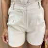 Conjunto Feminino Cléo Short e Cropped Alongado Bege - Fernanda Ramos Store