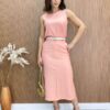 Conjunto Feminino Jade Regata e Saia Midi Rosa - Fernanda Ramos Store