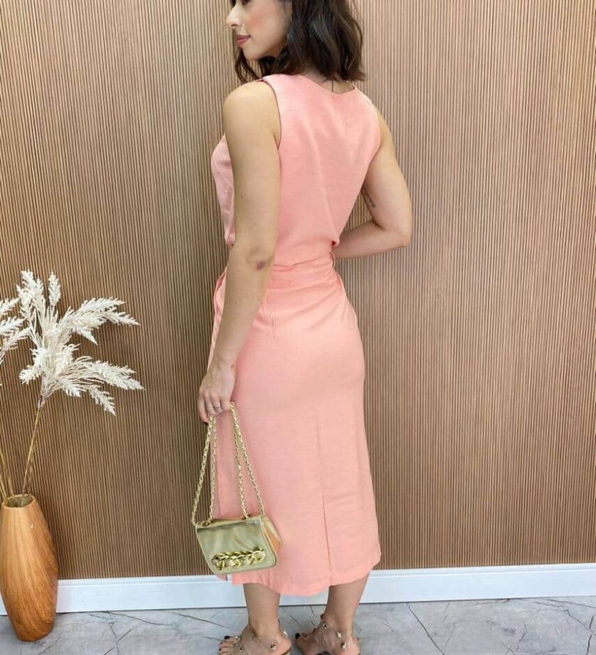 Conjunto Feminino Jade Regata e Saia Midi Rosa - Fernanda Ramos Store