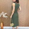 Conjunto Feminino Jade Regata e Saia Midi Verde Militar - Fernanda Ramos Store