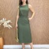 Conjunto Feminino Jade Regata e Saia Midi Verde Militar - Fernanda Ramos Store