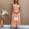 fernandaramosstore com br Conjunto Feminino Laise Cropped com Bojo e Saia Midi Laranja 1