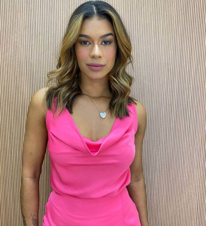 Conjunto Feminino Luna Regata e Saia com Fenda Pink - Fernanda Ramos Store