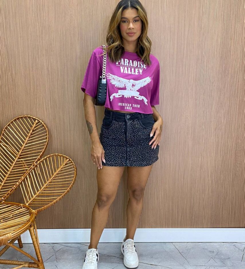 Cropped Feminino sem Bojo Follow Your Dreams Fúcsia - Fernanda Ramos Store